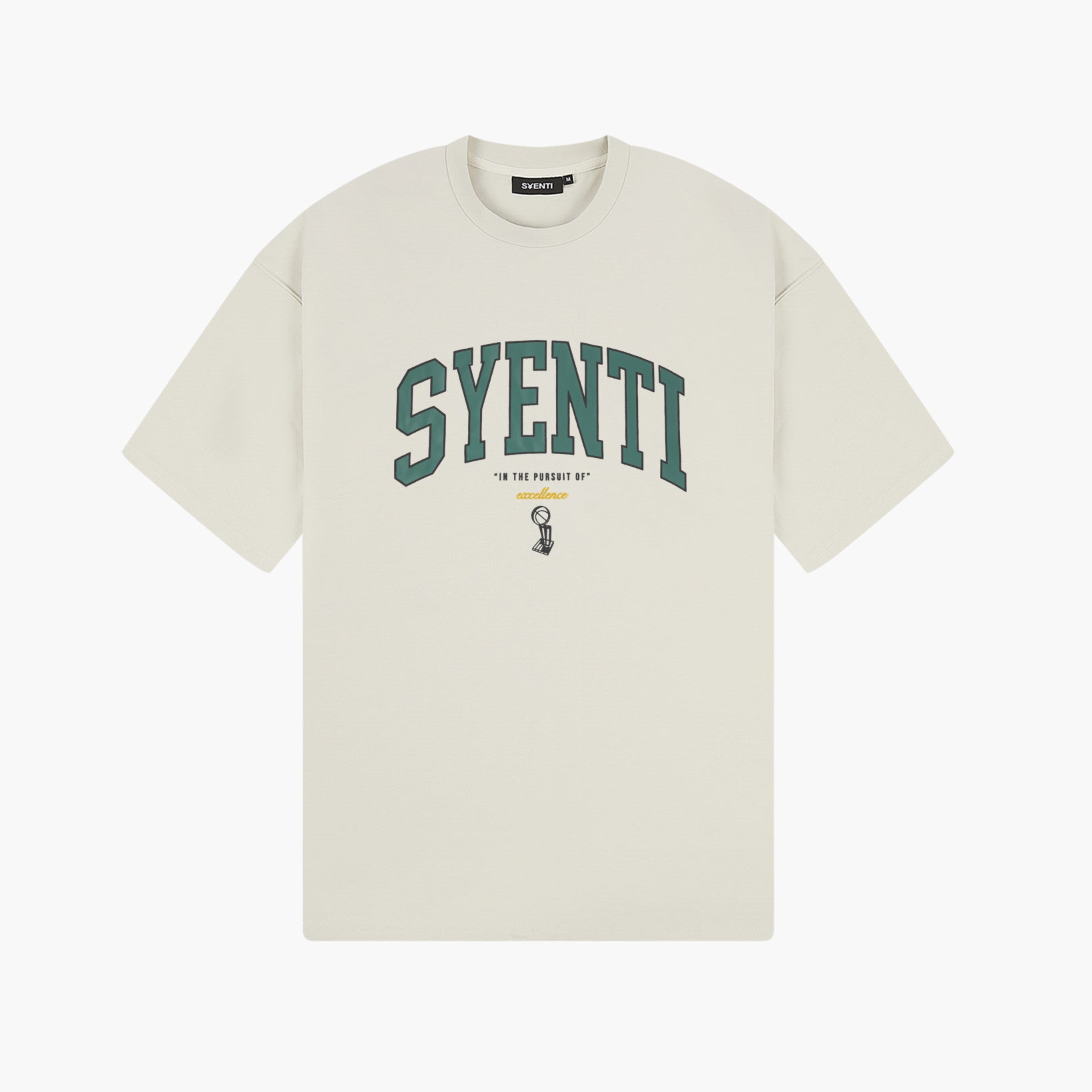 Syenti Varsity Logo T-Shirt - Light Stone