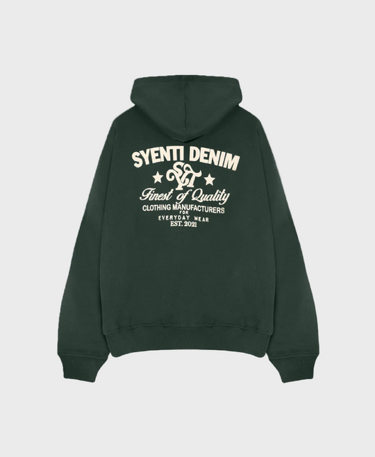 Syenti Syenti Denim Hoodie Forest Green