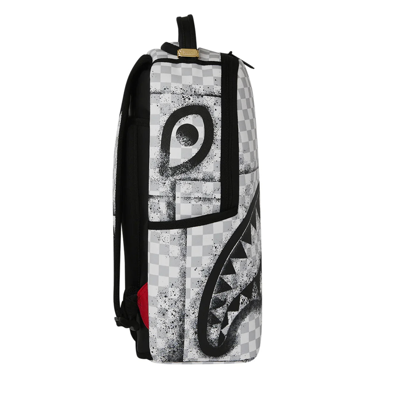 Sprayground B8256 Red Stencil Shark Back Pack - White