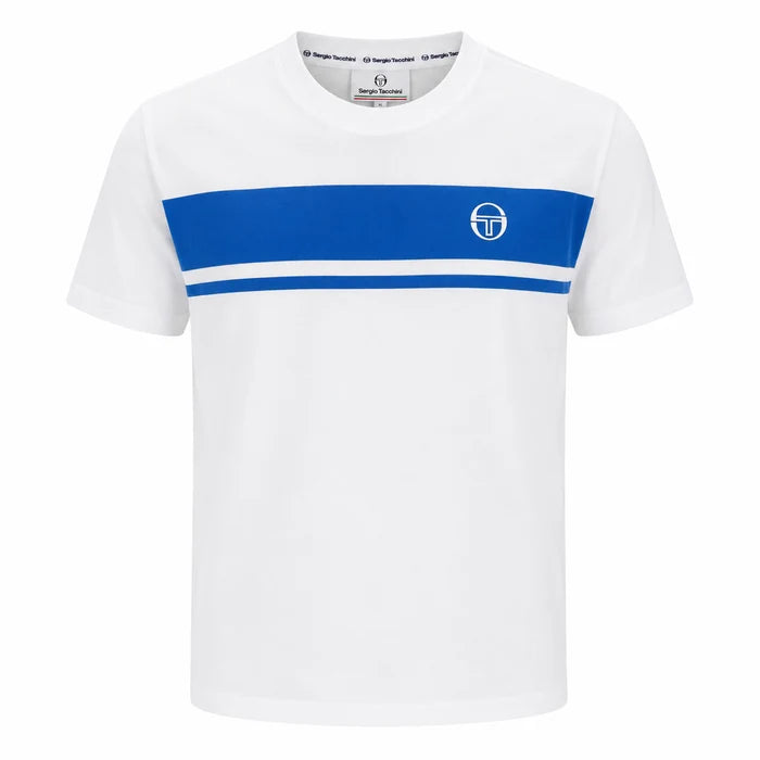 Sergio Tacchini STM14593 Master Tee Crewneck T-Shirt 605 - White/Princess Blue