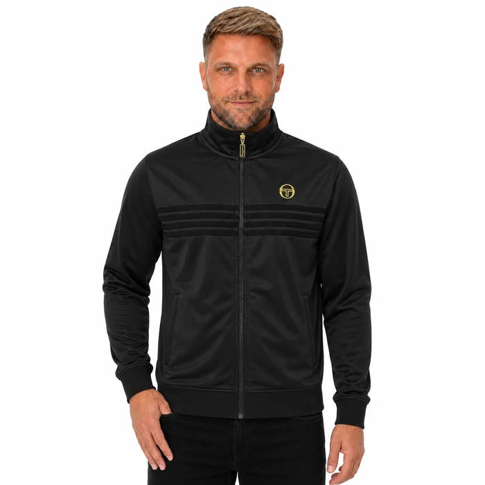 Sergio Tacchini STM183683 New Varena Track Top 907 - Black/Gold Lurex