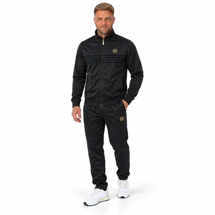 Sergio Tacchini STM183683 New Varena Track Top 907 - Black/Gold Lurex