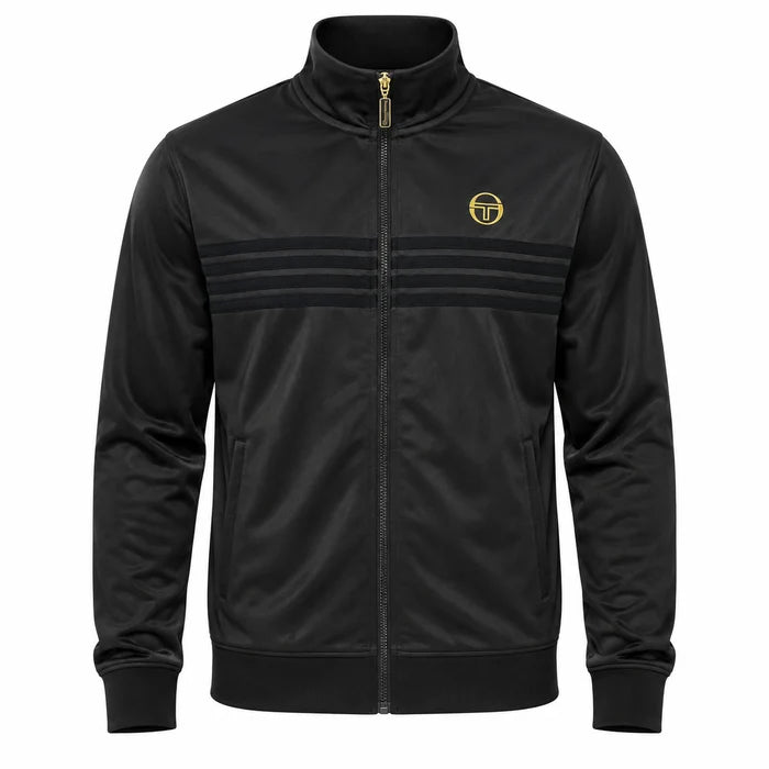 Sergio Tacchini STM183683 New Varena Track Top 907 - Black/Gold Lurex