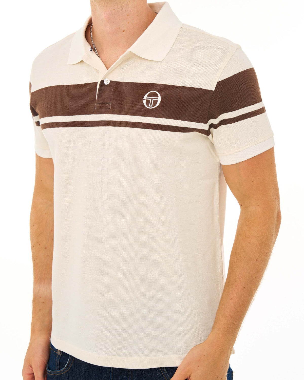 Sergio Tacchini STM14554 Young Line Polo 533 - Gardenia/Potting Soil