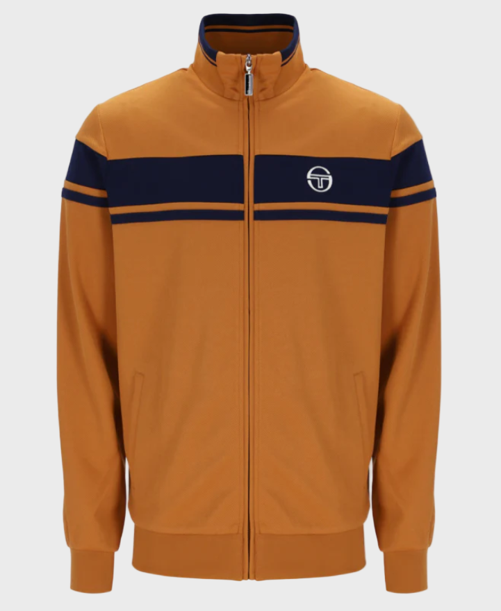Sergio Tacchini Damarindo Track Top - Pumpkin Spice/Maritime Blue