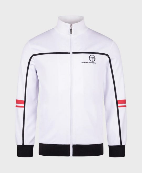 Sergio Tacchini Frankie Track Top - White/Black/Adrenaline Rush