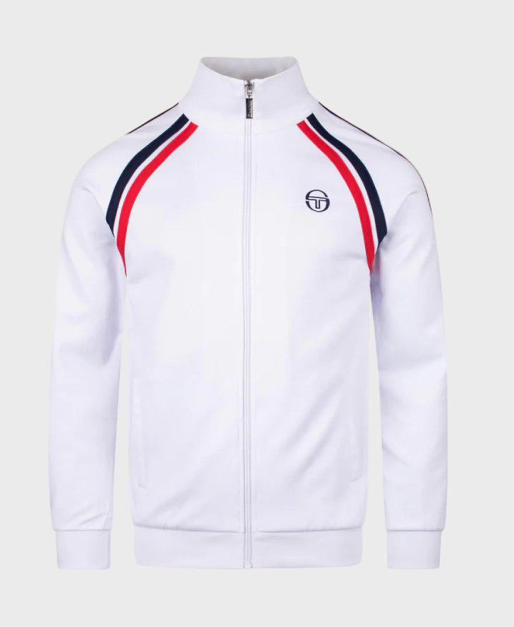 Sergio Tacchini Ghibli Tracktop - White/Maritime Blue/Adrenaline Rush