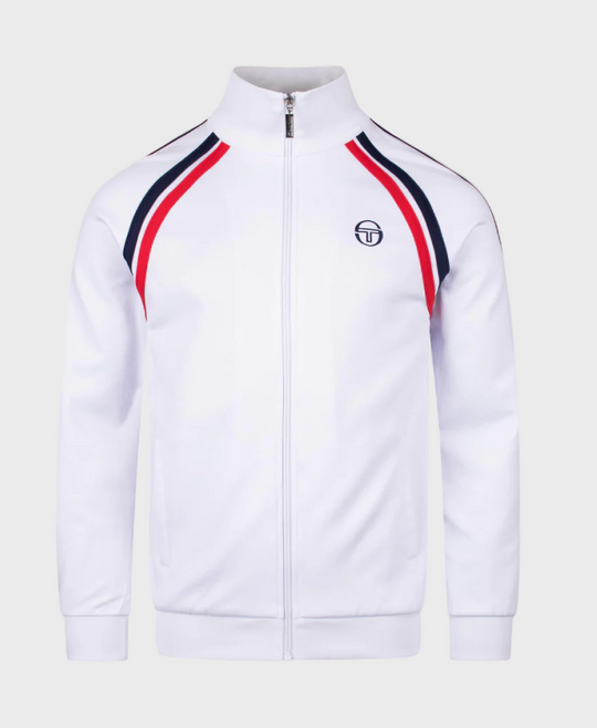 Sergio Tacchini Ghibli Tracktop - White/Maritime Blue/Adrenaline Rush