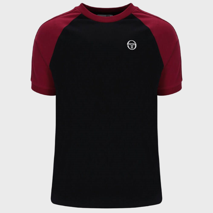 Sergio Tacchini Hadow Ringer T-Shirt - Black/Garenia
