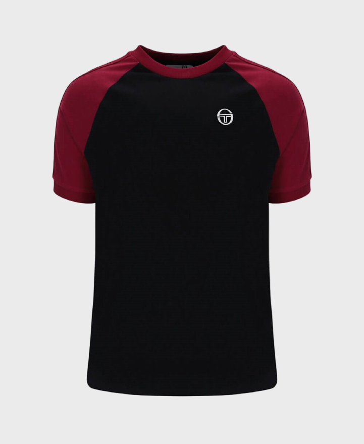 Sergio Tacchini Hadow Ringer T-Shirt - Black/Garenia