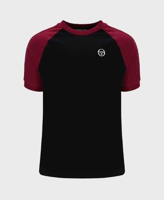 Sergio Tacchini Hadow Ringer T-Shirt - Black/Garenia