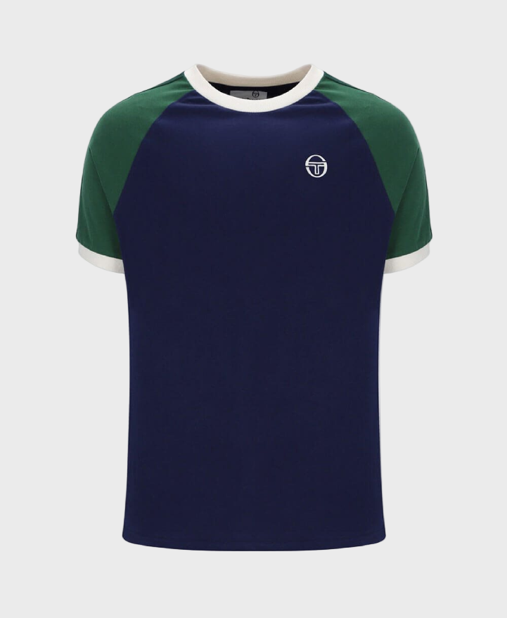 Sergio Tacchini Hadow Ringer T-Shirt - Maritime Blue/Eden