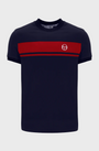 Sergio Tacchini Master Crew Neck T-Shirt - Maritime Blue/Adrenaline Rush