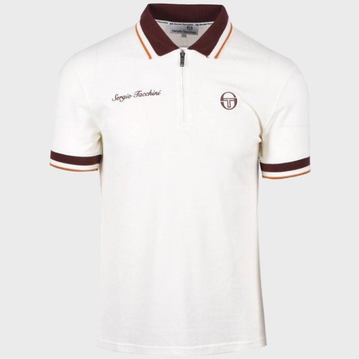 Sergio Tacchini Nanto Zip Polo Shirt - Gardenia