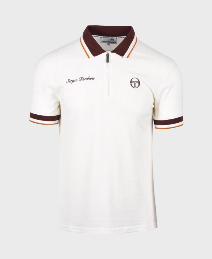 Sergio Tacchini Nanto Zip Polo Shirt - Gardenia