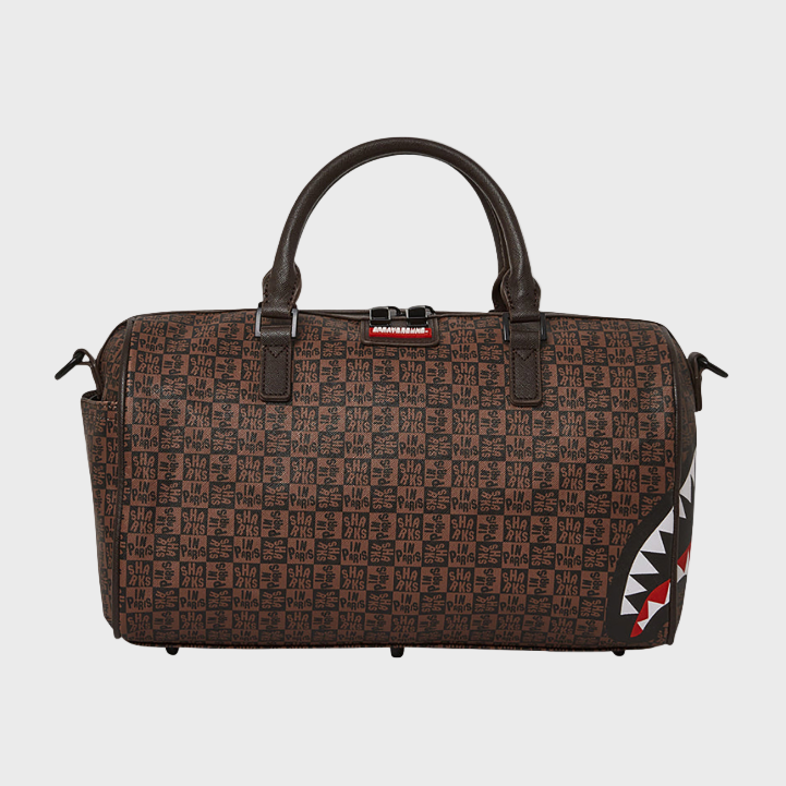 Sprayground 910D6520 Sharks In Paris Mini Duffle Bag - Brown