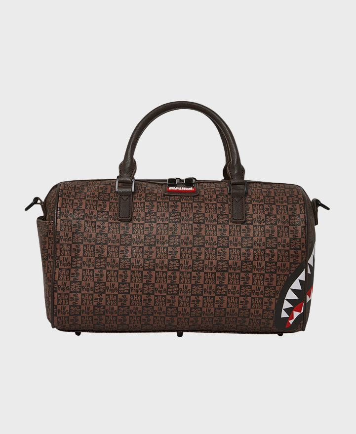 Sprayground 910D6520 Sharks In Paris Mini Duffle Bag - Brown