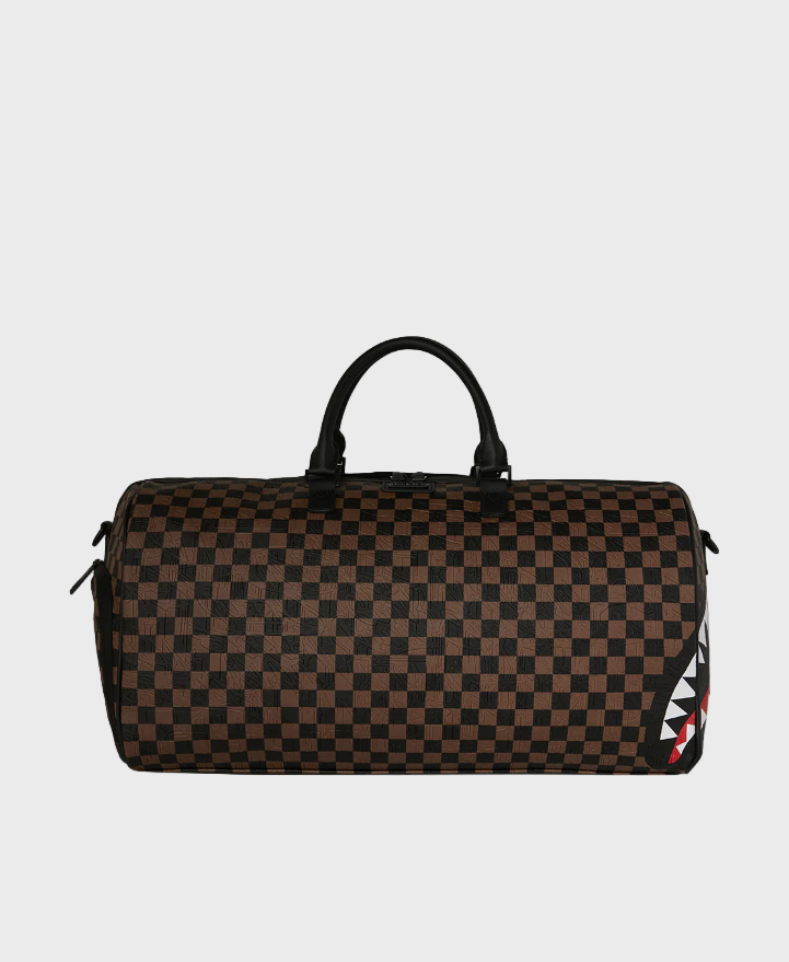 Sprayground 910D8235 Check 2 Emboss Duffle Bag - Brown