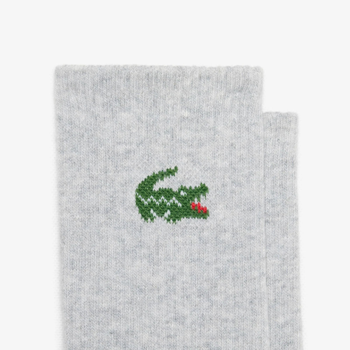 Lacoste RA9246-00 Unisex Crew Socks L78 - White/Silver Chine/Black