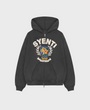 Syenti Crest Zip Thru Hoodie - Dark Grey