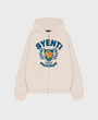 Syenti Crest Zip Thru Hoodie Light Stone