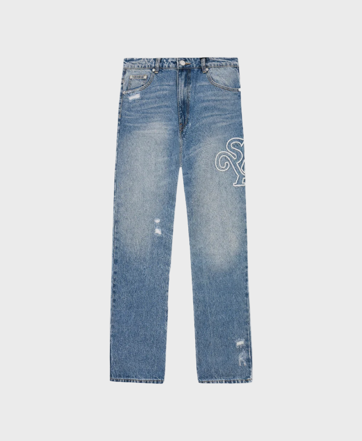 Syenti Emblem Jeans - Light Blue