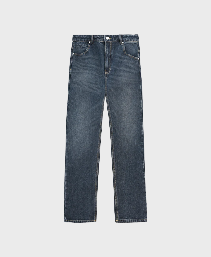 Syenti Embossed Jeans - Dark Blue