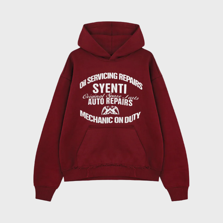 Syenti Mechanic Hoodie - Burgundy