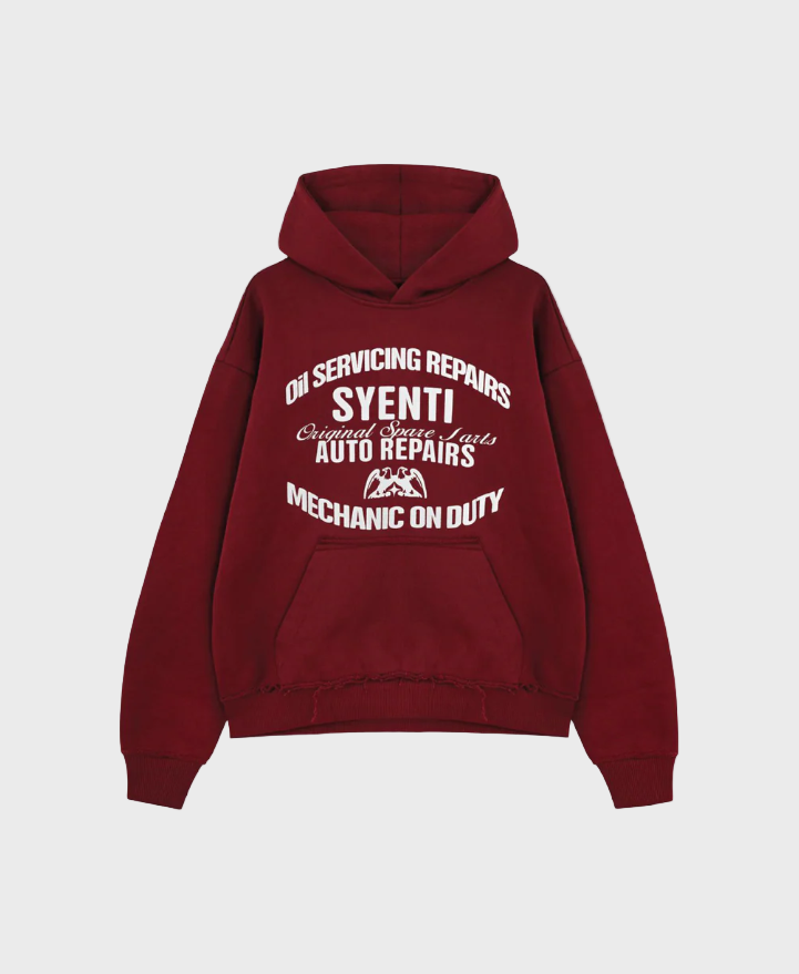 Syenti Mechanic Hoodie - Burgundy
