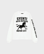 Syenti Motor City Long Sleeve T-Shirt Off White