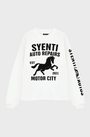 Syenti Motor City Long Sleeve T-Shirt Off White