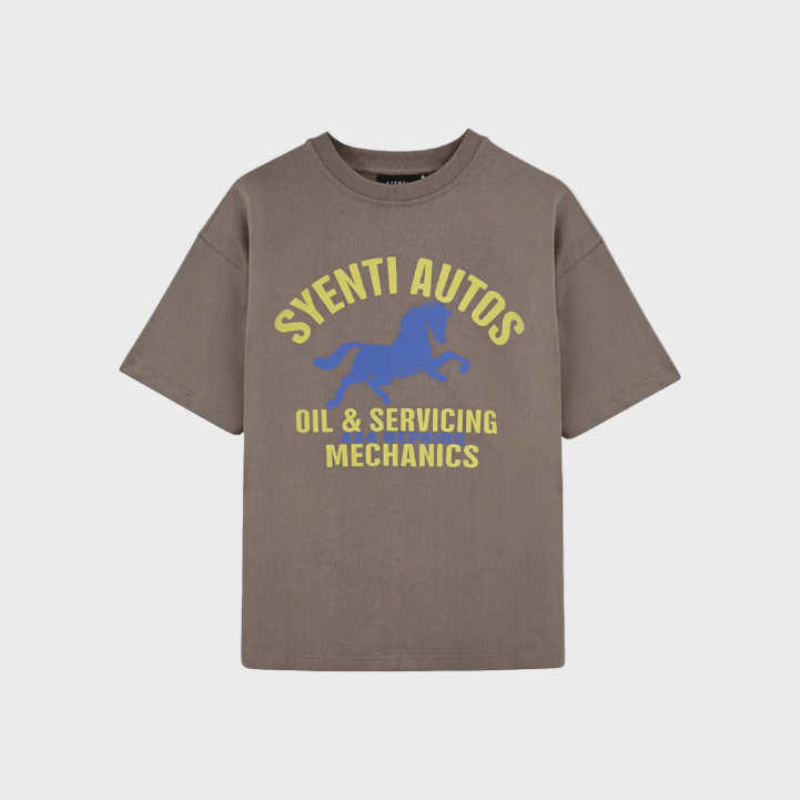 Syenti Oil & Servicing T-Shirt - Light Brown