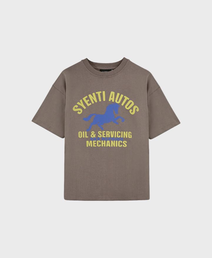 Syenti Oil & Servicing T-Shirt - Light Brown