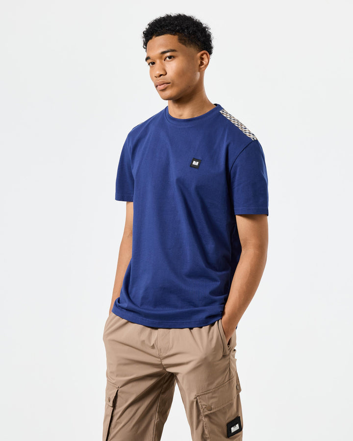 Weekend Offender Diaz T-shirt Bright Navy/Midhousecheck