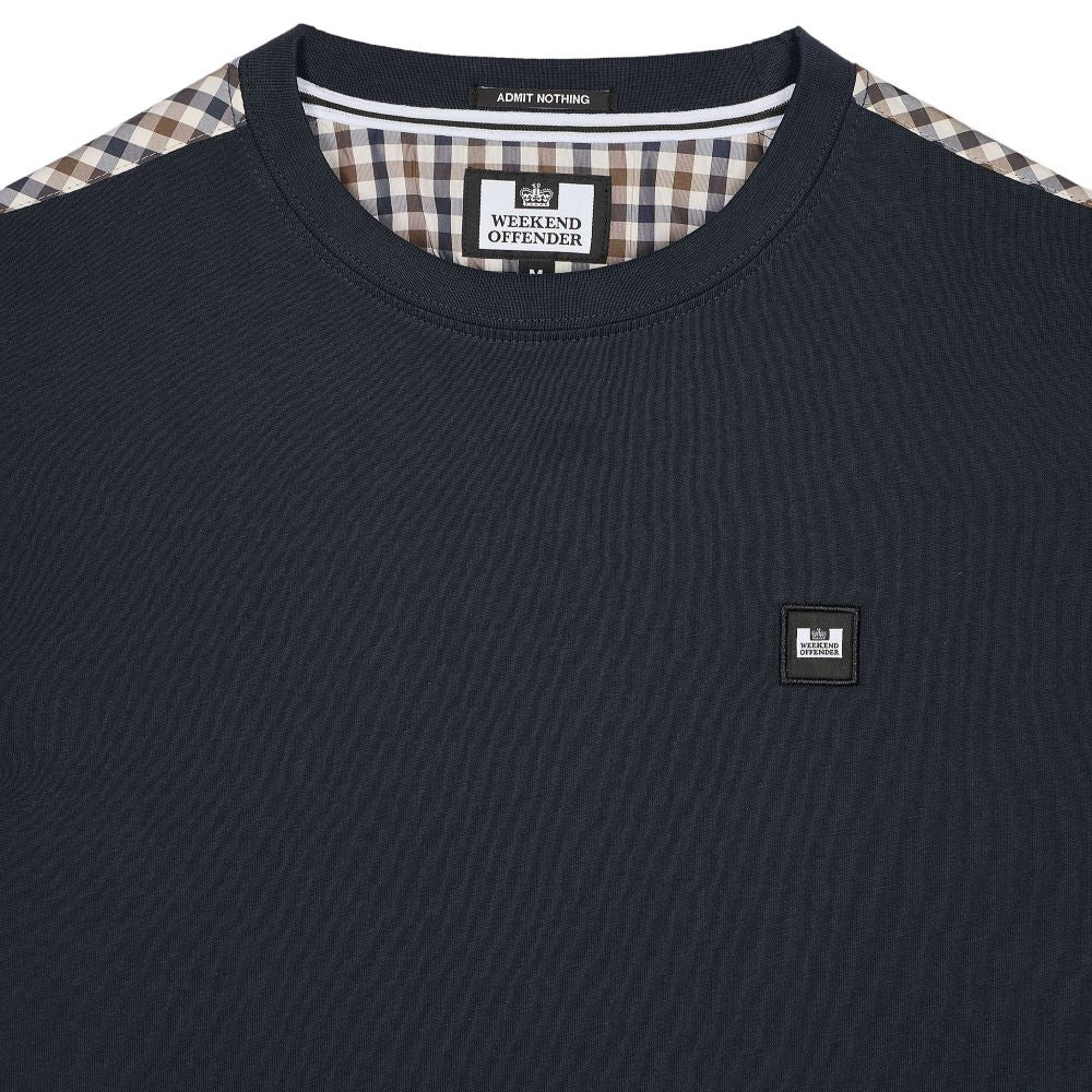 Weekend Offender Diaz T-Shirt - Navy/Check