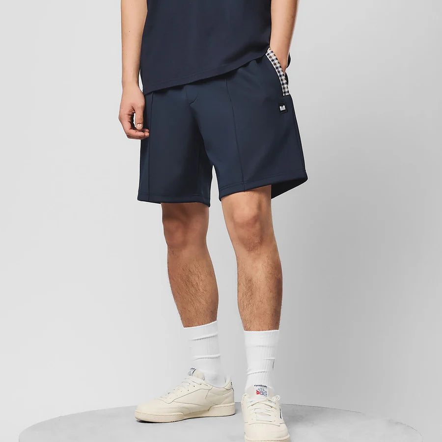 Weekend Offender TST1B01 Maya Jacquard Rib Shorts - Navy