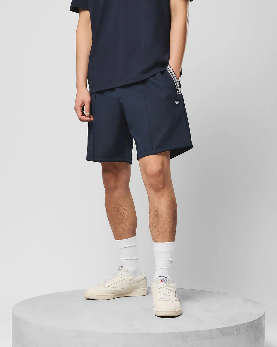Weekend Offender TST1B01 Maya Jacquard Rib Shorts - Navy