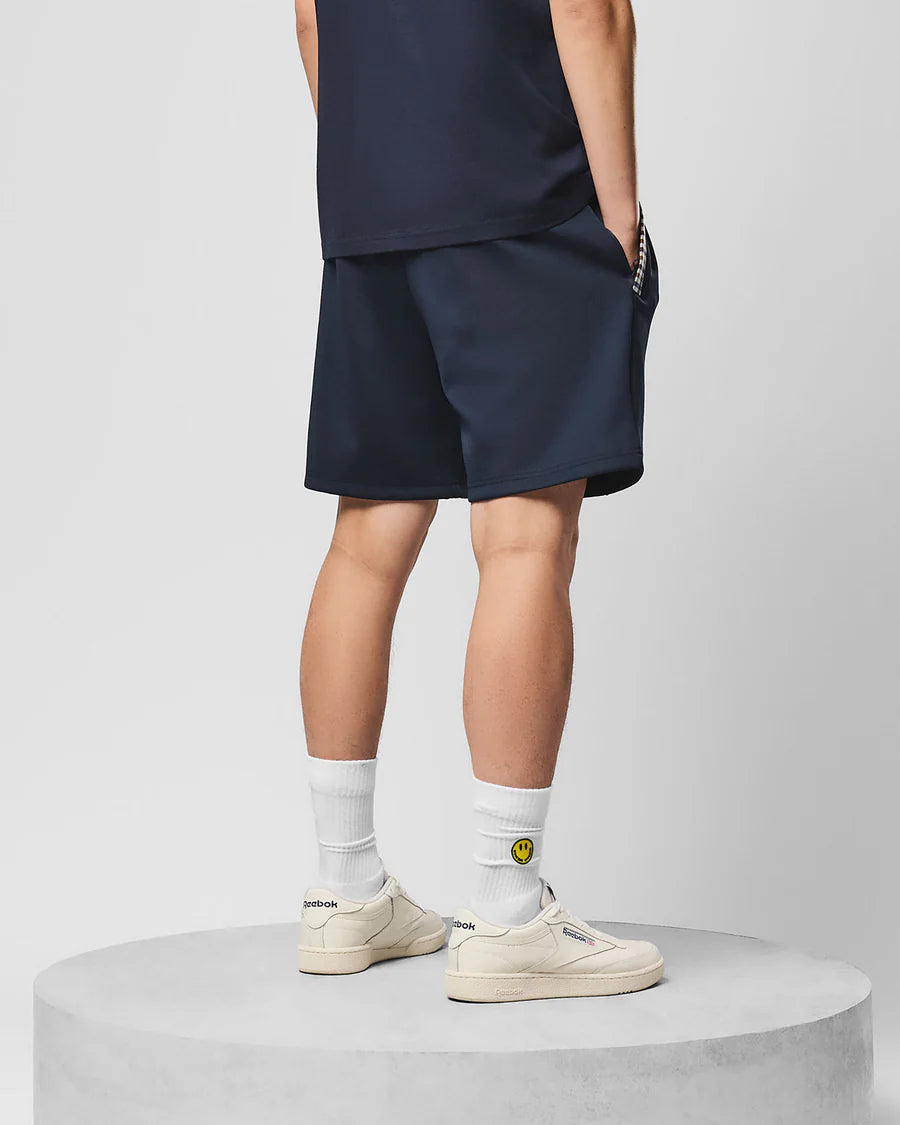 Weekend Offender TST1B01 Maya Jacquard Rib Shorts - Navy