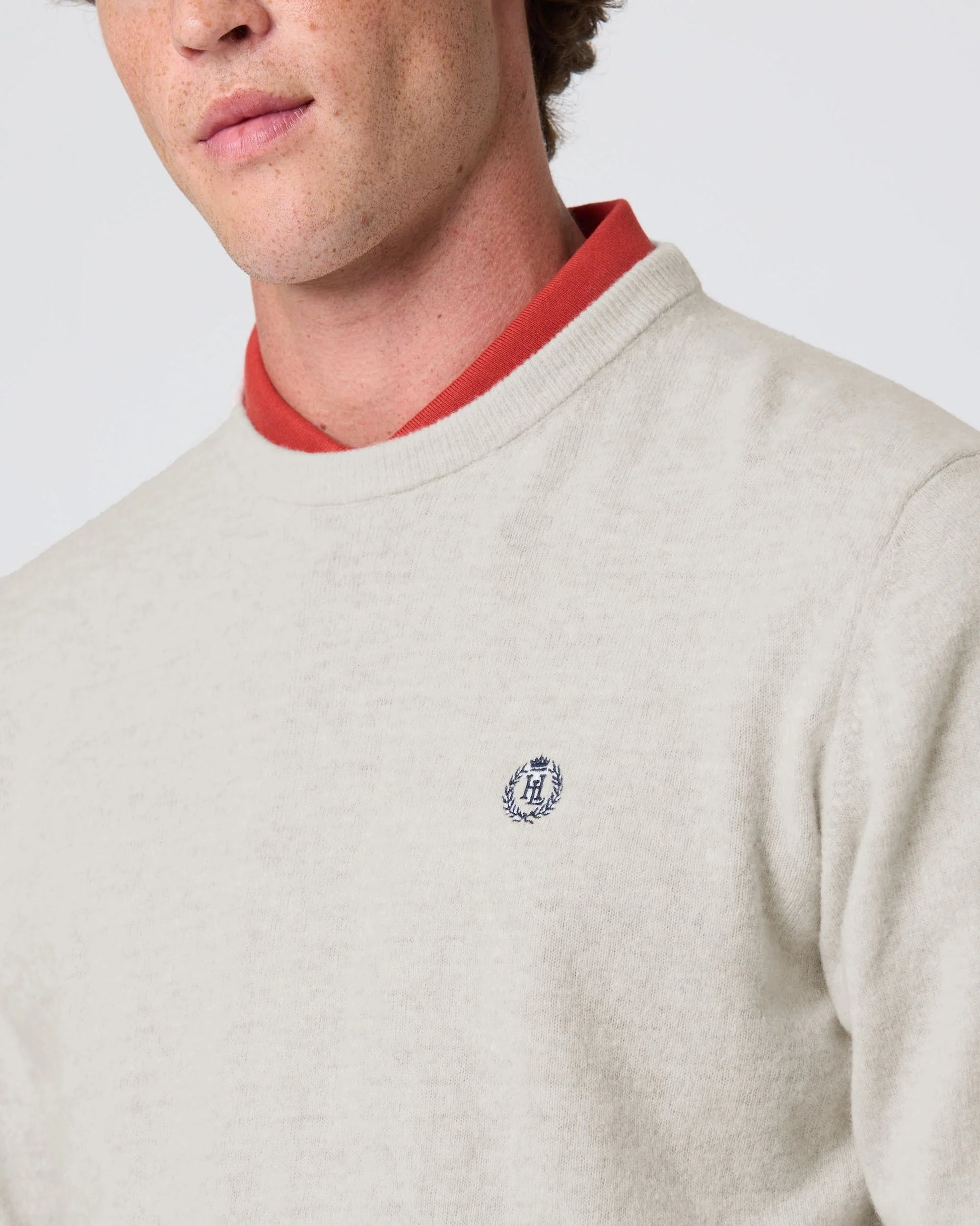 Henri Lloyd Teddington Crew Neck Jumper - Off White