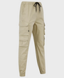 Tokyo Laundry Cathay Cotton Twill Cuffed Multi-Pocket Cargo Jogger Pants - Peyote Gray