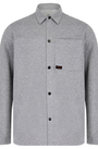 Tokyo Laundry Commander Overshirt - Light Grey Marl