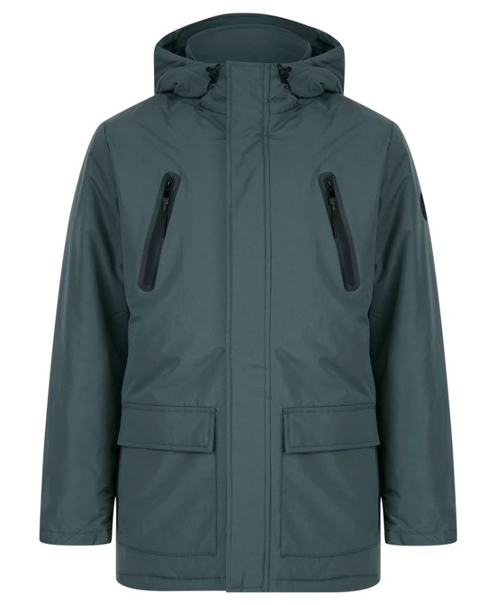 Tokyo Laundry Damani Padded Hooded Parka Jacket - Grey