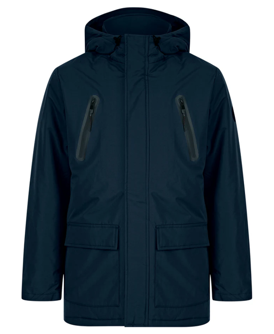 Tokyo Laundry Damani Padded Hooded Parka Jacket - Navy