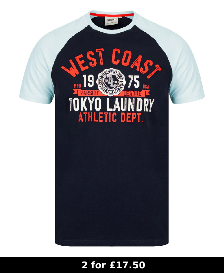 Tokyo Laundry Dewalt T-Shirt - Ice Water
