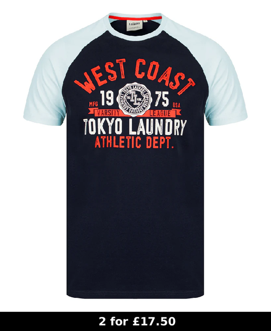Tokyo Laundry Dewalt T-Shirt - Ice Water