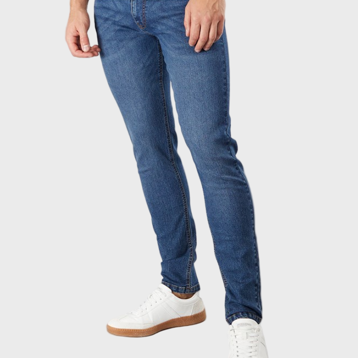 Tokyo Laundry Doug Jeans - Mid Blue Stonewash