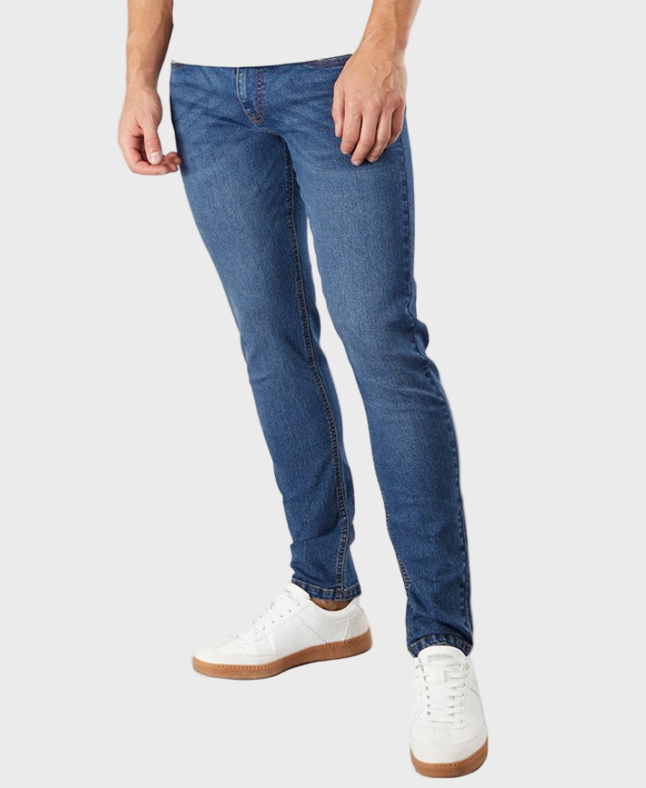 Tokyo Laundry Doug Jeans - Mid Blue Stonewash