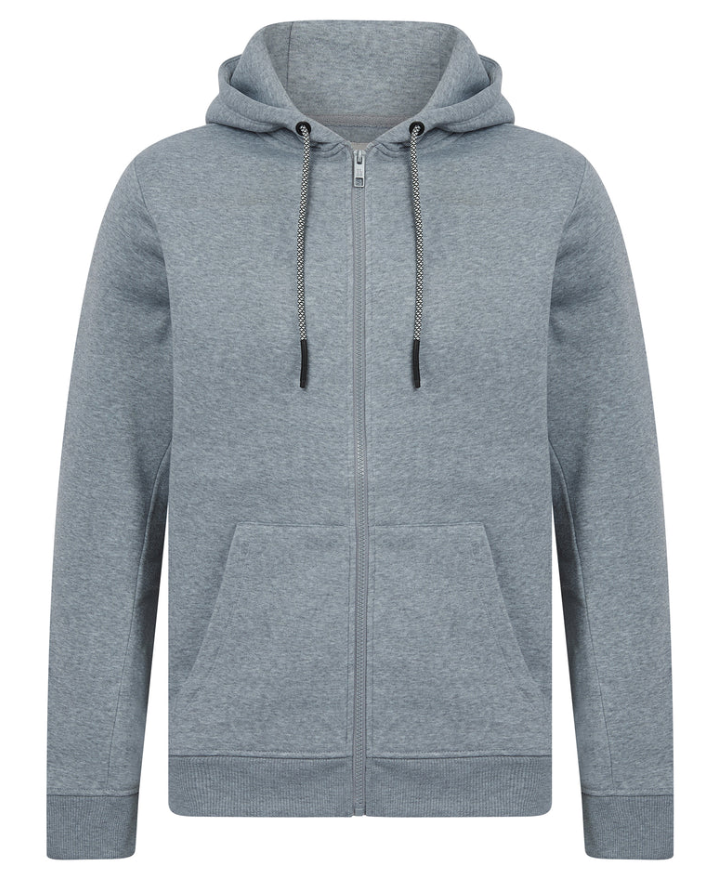 Tokyo Laundry Emund Zip Through Hoodie - Light Grey Marl