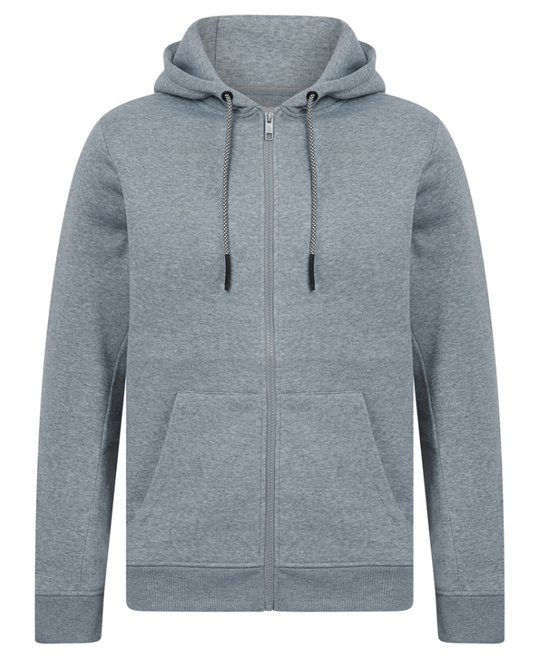 Tokyo Laundry Emund Zip Through Hoodie - Light Grey Marl