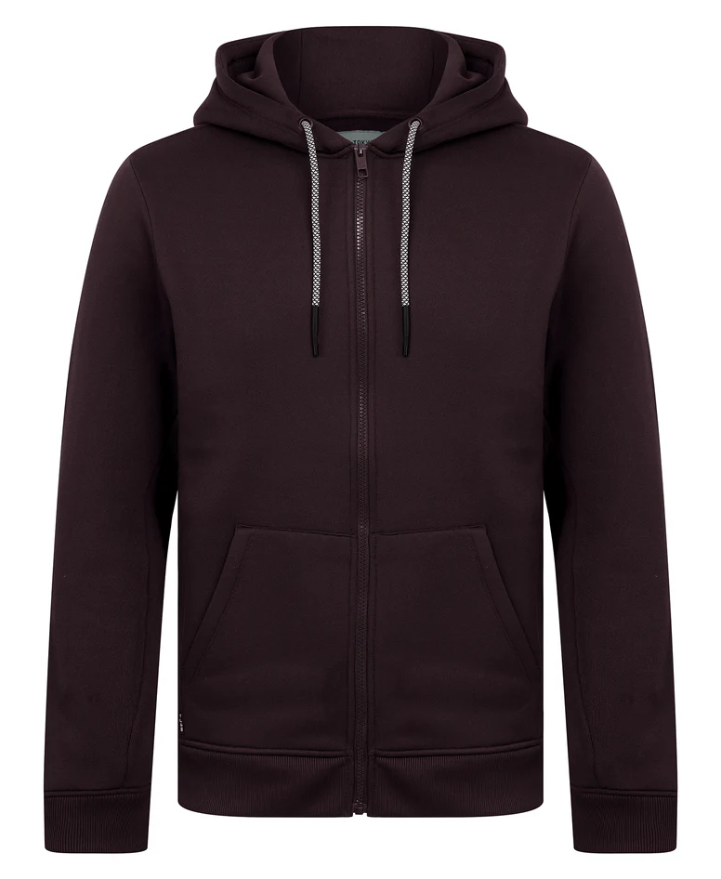 Tokyo Laundry Emund Zip Through Hoodie - Wine Tasting